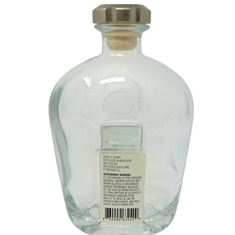 On Your Six‎ Bourbon Whiskey Empty Glass Bottle Unique Shape Collectible *empty*